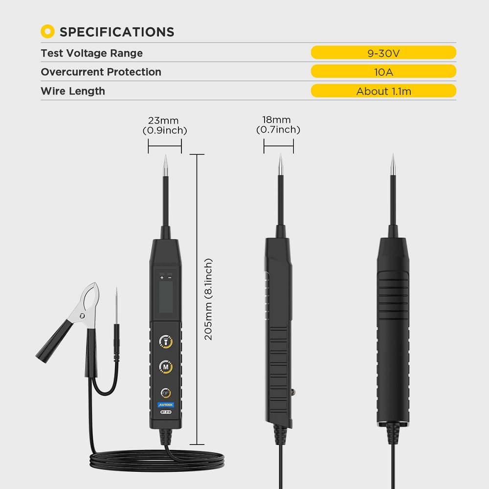 Power Tools Voltage - AUTOOL新型BT210車載回路テスター パワープローブ診断ツール 9-30V電圧計内蔵パワースキャナー