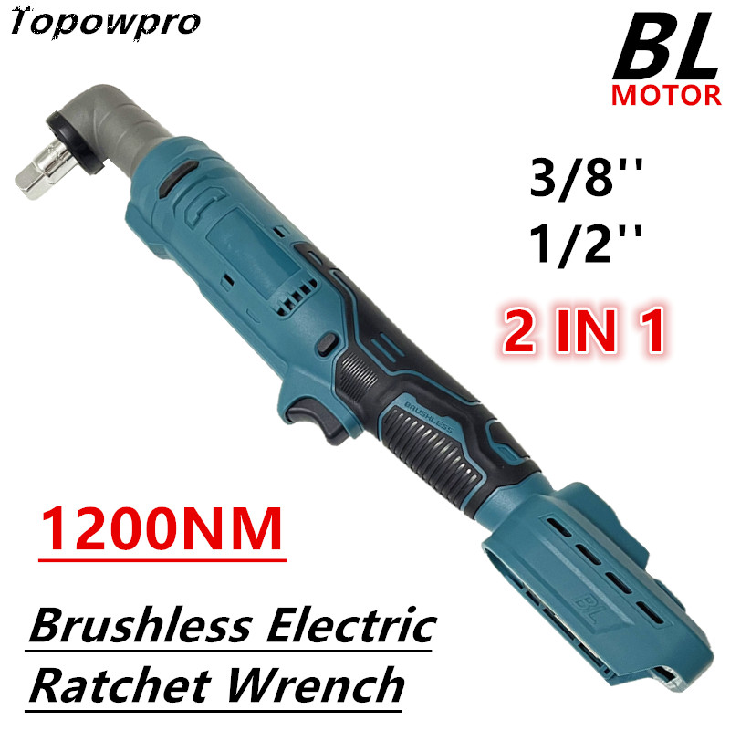 Power Tools Pink - マキタ-ブラシレス電動ラチェットレンチ,2 in 1,スクリューナット,車の修理,18vバッテリー,1200nm,3/8 '', 1/2''