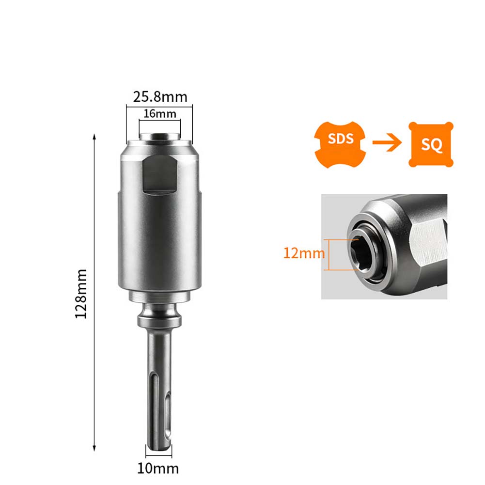 Hammer Drill Sds - 1pc 電動ハンマー変換アダプター接続ロッド SDS ラウンドシャンク用 SDS-Plus コンバータードリルヘッドアダプター
