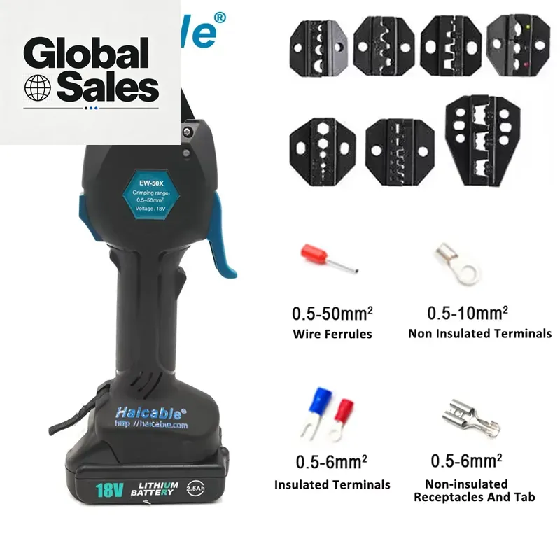 Power Tools Technician - プロの電気技師やHVAC技術者向けに設計されたこのバッテリー駆動の自動圧着工具は、手動作業を不要にします。