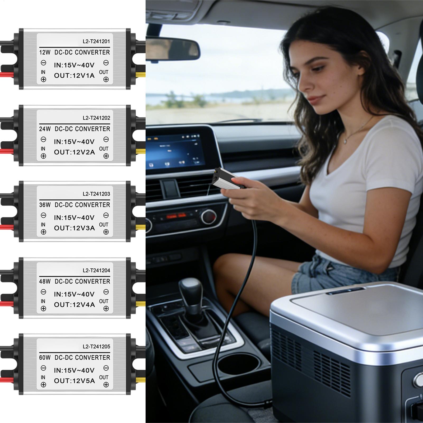 Power Tools Voltage - 調整可能なDC降圧電源アダプター12V電圧コンバーター、車、トラック、RV、自動車電子機器、診断ツール用