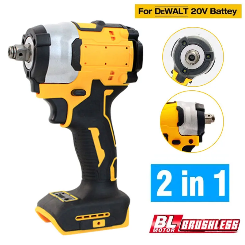 Power Tools Pink - コードレスインパクトレンチ,コードレスドライバー,修理ツール,18v,20vバッテリー,500n.m,2 in 1