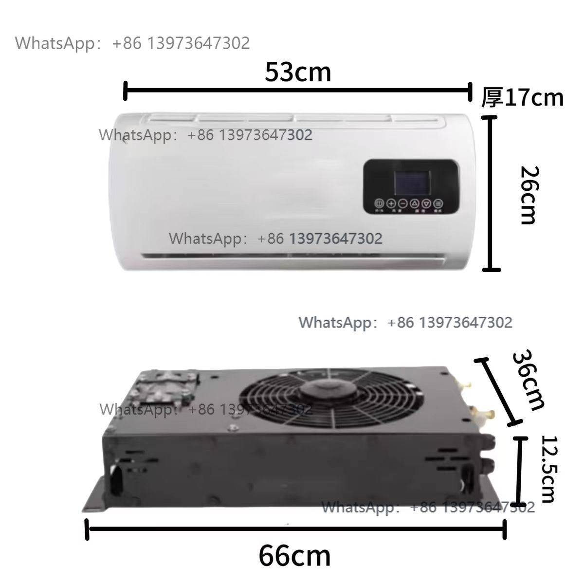 Air Compressor Mini - スマート＆ミニ12Vモバイルエアコン スプリット型 R-134A冷媒 トラック、RV、車用エアコンファンコンプレッサー RV駐車用エアコン