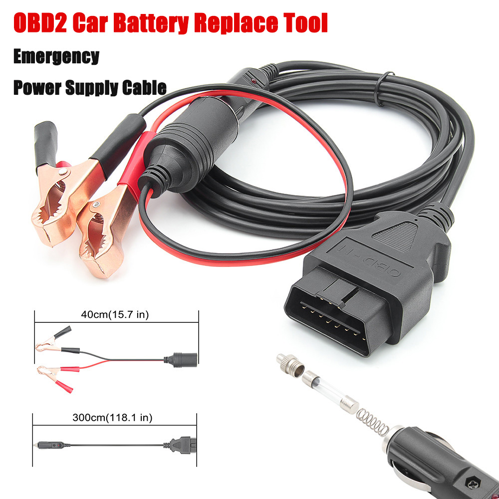 Power Tools In Automotive - 自動車用バッテリー交換診断ツール,OBD2,車用,ecu,メモリセーバー,バッテリープラグ,ユニバーサル緊急電源ケーブル,obd ii