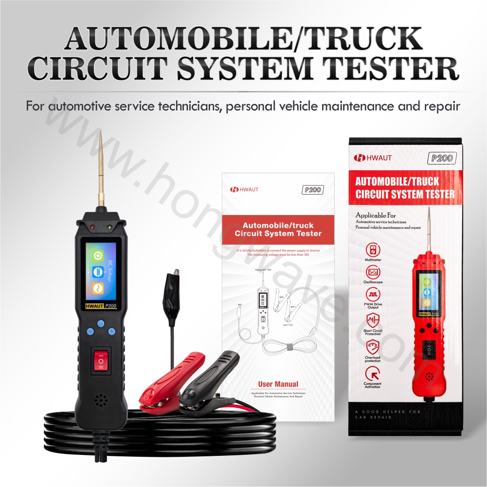 Power Tools Voltage - HWAUT P200スマートカーサーキットテスター 2mスキャナー 12V 24V 車両トラック電源スキャン電気回路プローブ