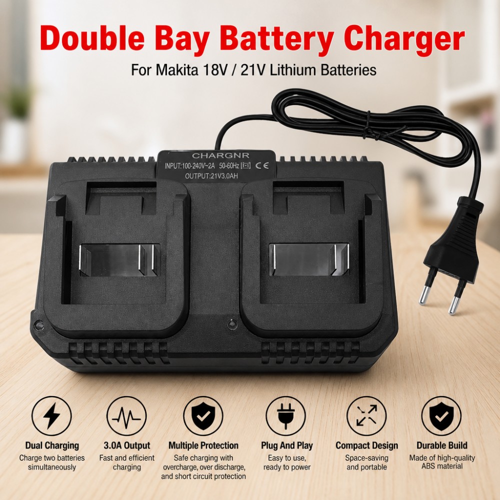 デュアルスロット充電器 18V 21V リチウムイオンバッテ - Power Tools Underwater のレビューと価格