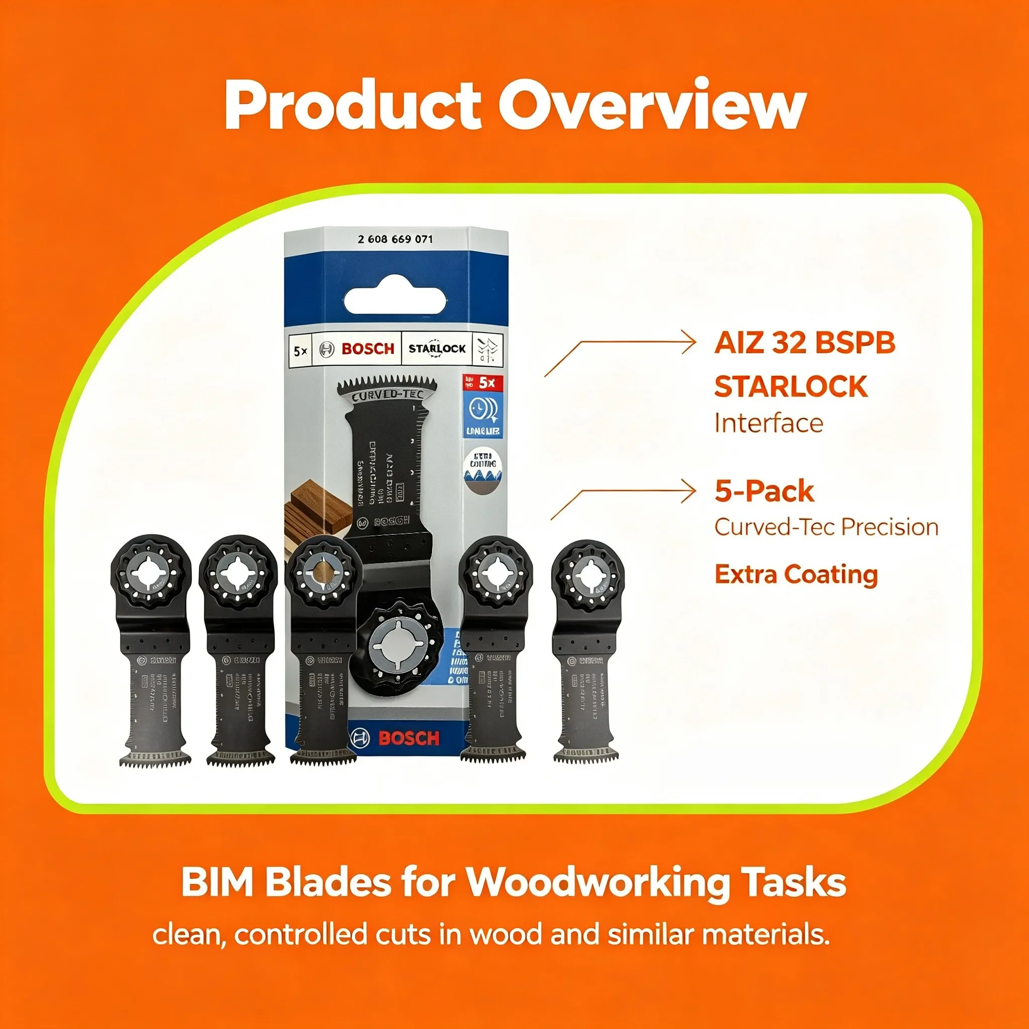 ボッシュ スターロック オシレーティング ソーブレード 5本 - Oscillating Multi Tool のレビューと価格