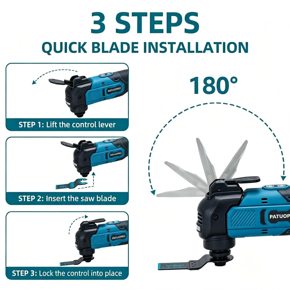 ブラシレス電動コードレス振動機 6段階速度設定 多機能ツール - Oscillating Multi Tool のレビューと価格