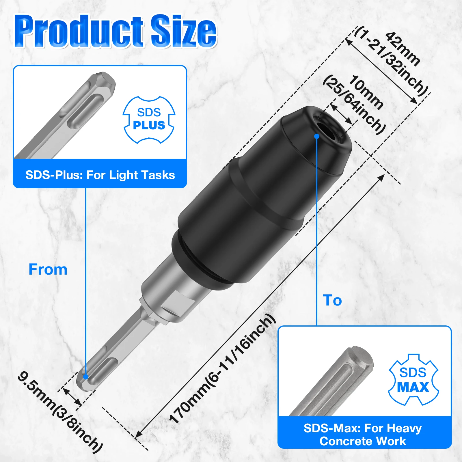 SDS-Plus から SDS-Max へのアダプター、ロー - Hammer Drill Sds のレビューと価格