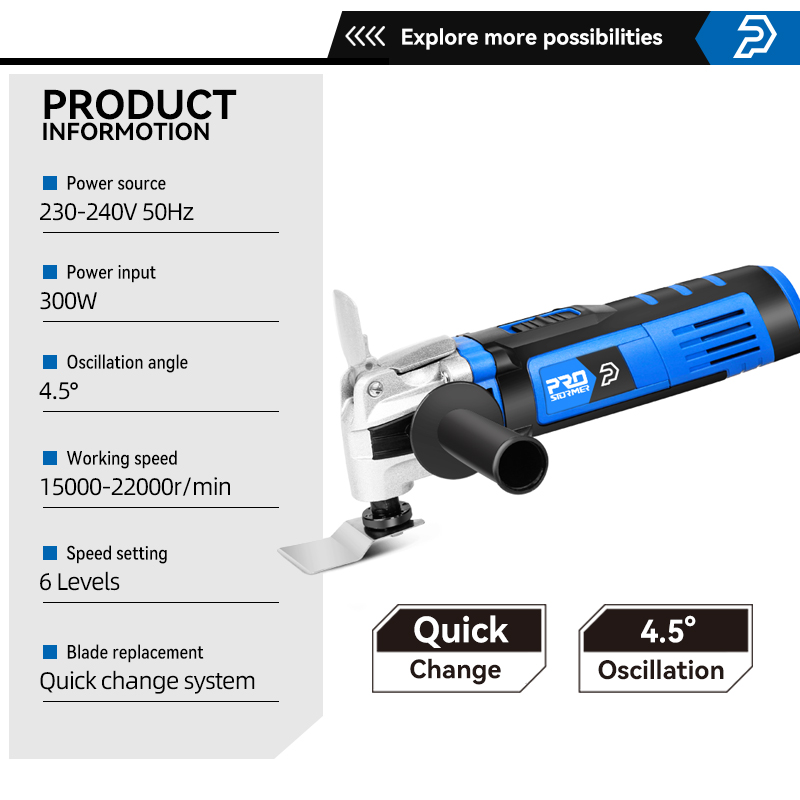 PROSTORMER 多機能ツール振動マルチツール可変速リノ - Oscillating Multi Tool のレビューと価格