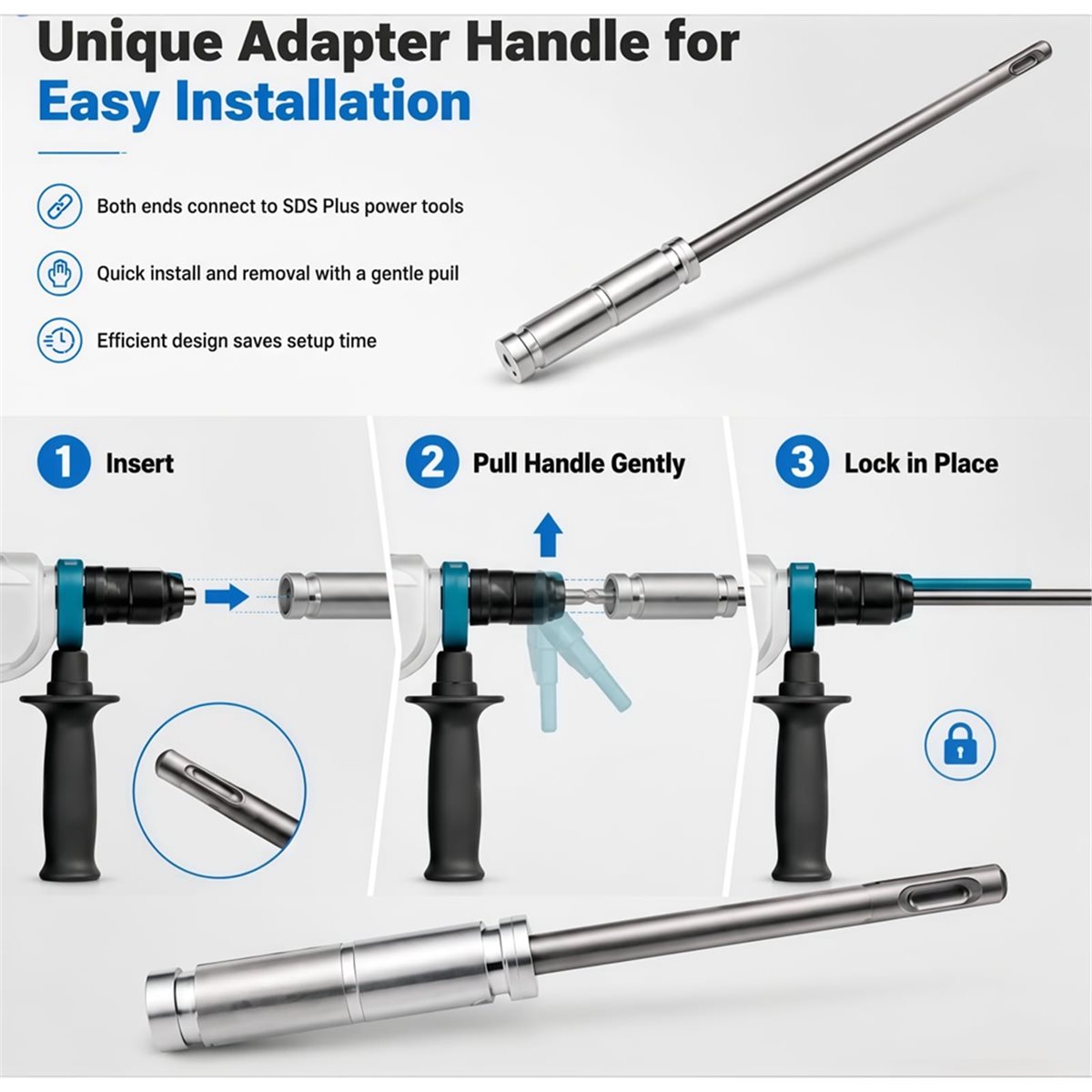 3本のSDS Plus延長ロッド（15cm、20cm、26c - Hammer Drill Sds のレビューと価格