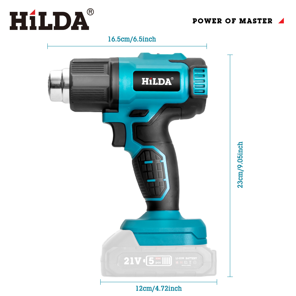 HILDA ハンドヘルドホットエアガン 温度調節可能 非調節 - Power Tools Pink のレビューと価格