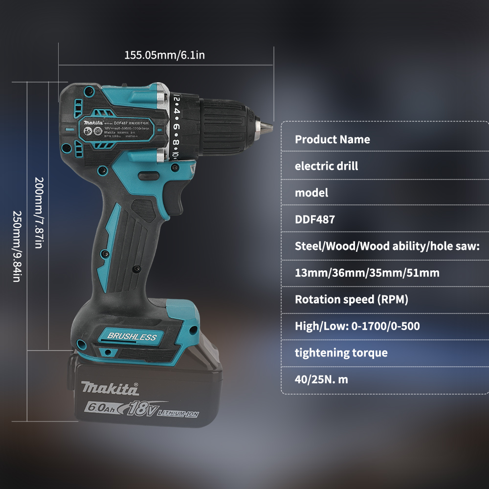 18V ブラシレスコードレスドリル 410W 40N·m 2 - Power Tools Underwater のレビューと価格