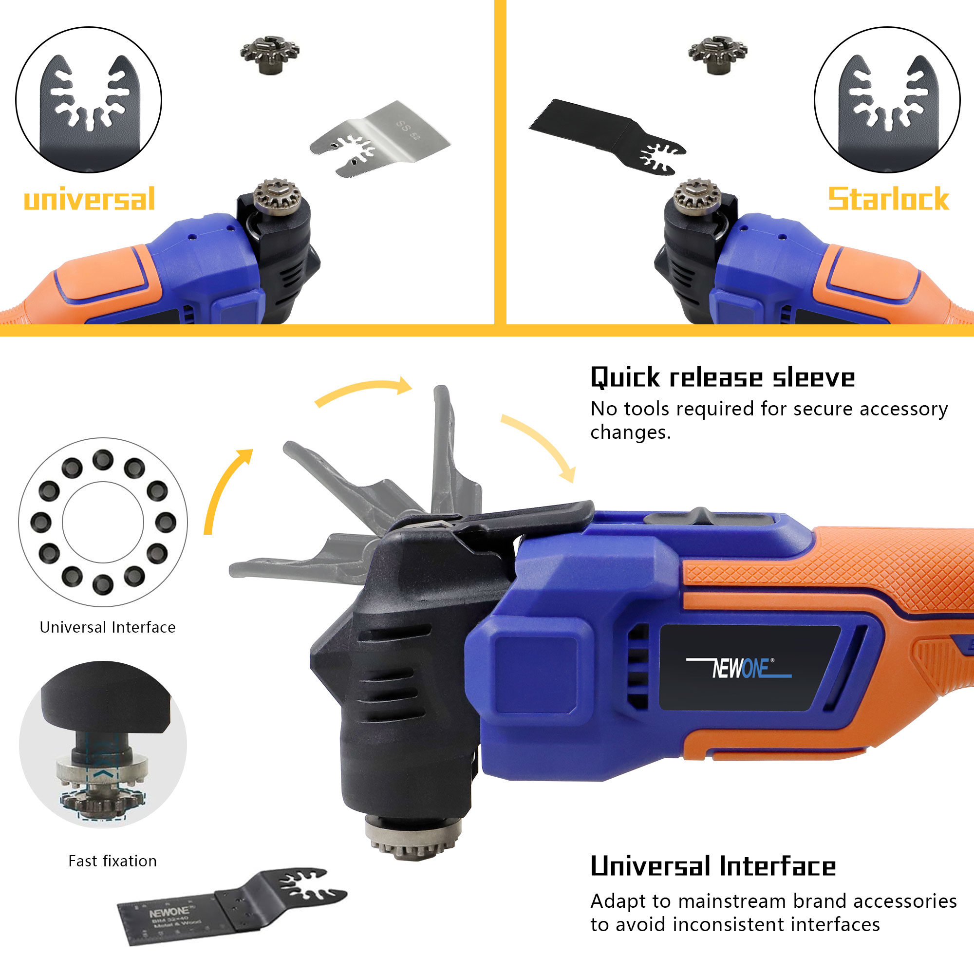 NEWONE 18V ブラシレスクイックリリース振動ツール多 - Oscillating Multi Tool のレビューと価格