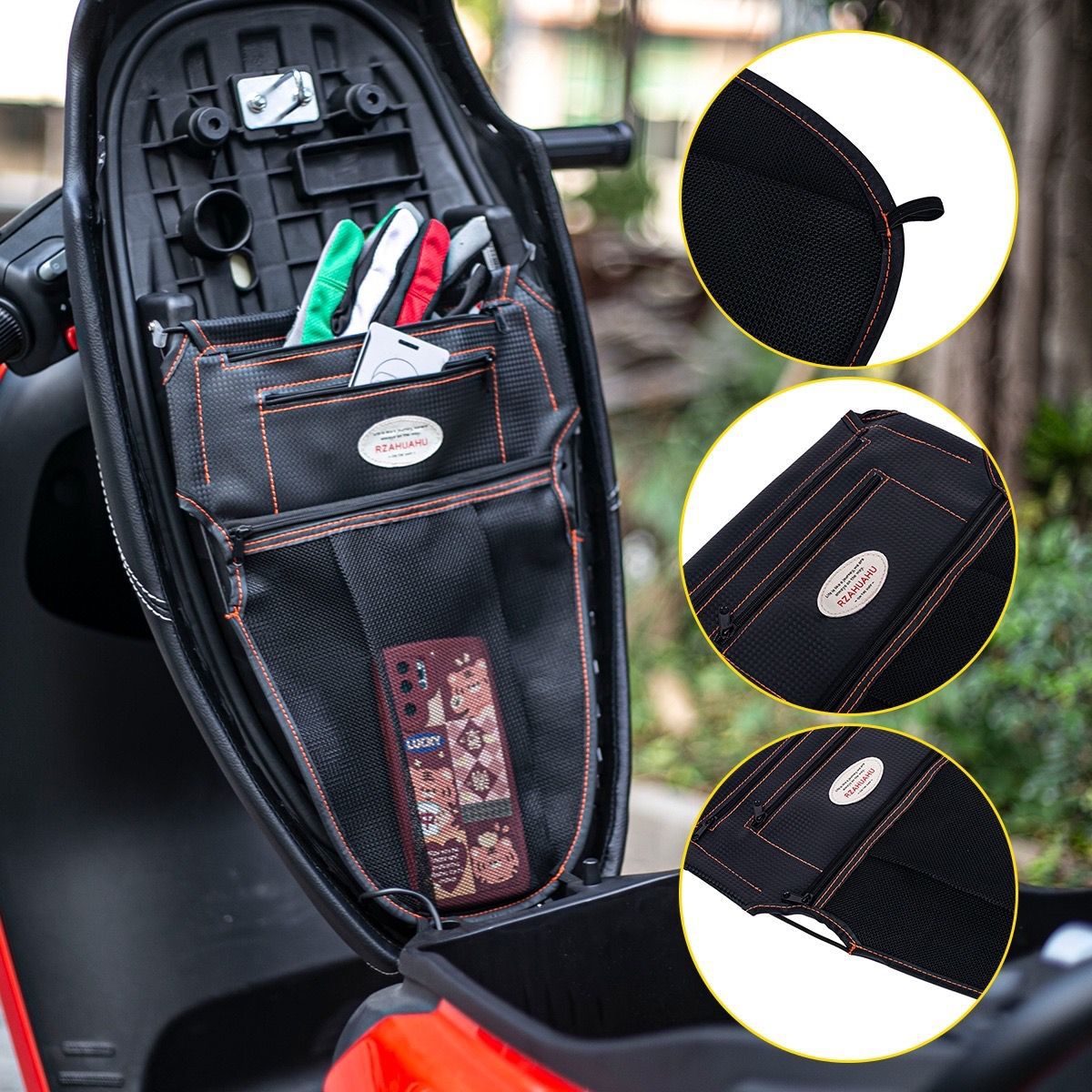 サイクリングオートバイスクーターシートツール収納ジッパーバッ - Bag Power Tools のレビューと価格